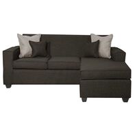 Sofá Seccional Black Factory Berta 4 Cuerpos Café