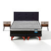 Cama Europea Flex 2 Plazas Dream Pro Box B/D + Respaldo Royal Negro + Velador Rock