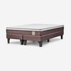 Combo Cama Europea Rosen Base Dividida 2 Plazas New Style 4 Plus + Respaldo + 2 Veladores CIC Genova + Pack Almohadas Celta Imperial Soft