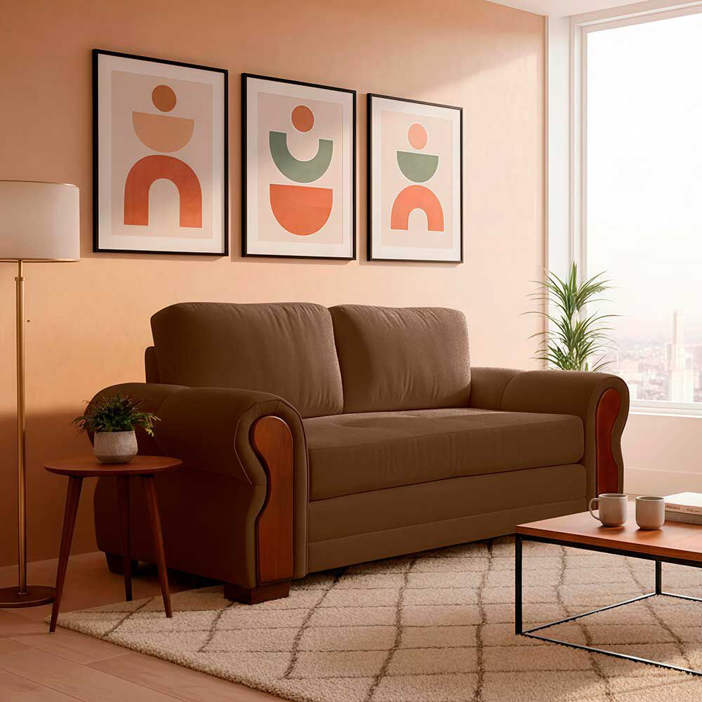 Sofá Living Factory Oregon 2 Cuerpos Beige