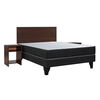 Cama Europea Celta 2 Plazas Respaldo + 2 Veladores Cádiz