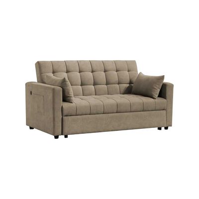 Sofá Cama Celta Luxe 3 Cuerpos Beige