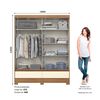 Closet Home Mobili Porto 2 Puertas 2 Cajones Flex Bi Color