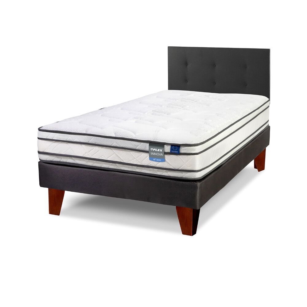 Cama Europea Flex 1,5 Plazas Innova + 1 Respaldo