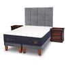 Cama Europea CIC Base Dividida S&uacute;per King S&uacute;per Premium + Respaldo + Veladores