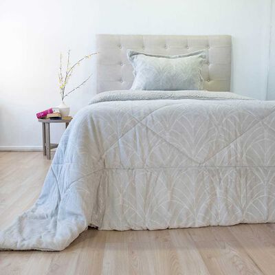 DORAL Cubrecama Doral 1.5 Plazas Outboss Estampado Nebula Sherpa D1