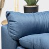 Juego de Living Almore Belén Sofá 3 Cuerpos + Dos Sillones 1 Cuerpo Azul