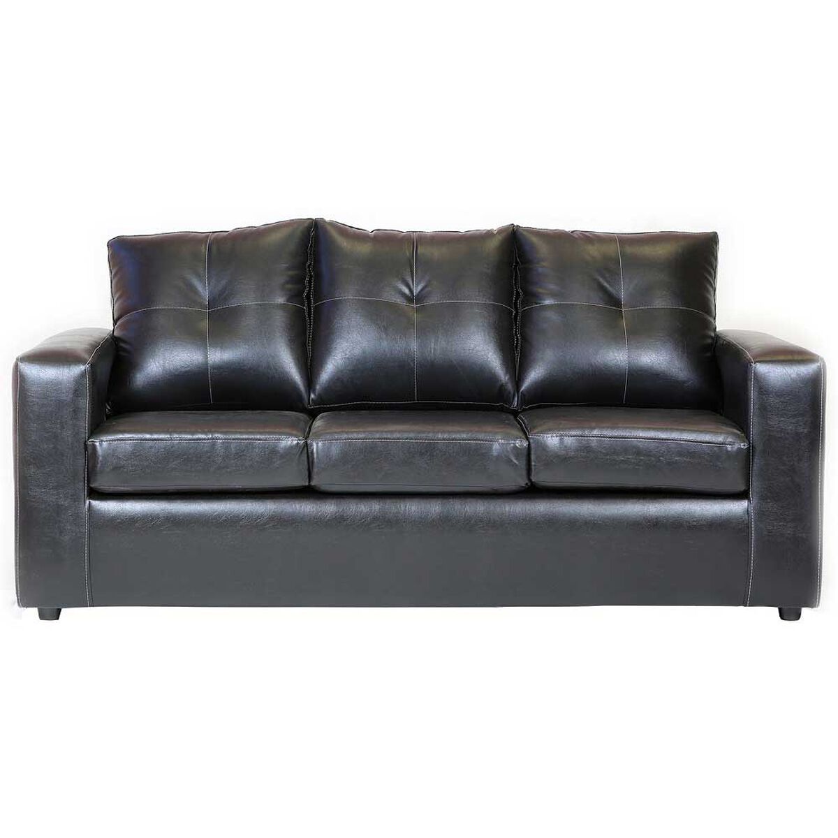 Sofá Muebles America Emilia 3 Cuerpos Negro