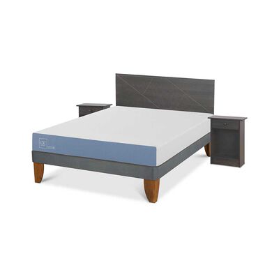 Imagen 2 del producto Cama Europea CIC 2 Plazas Excellence + Respaldo + 2 Veladores Villarrica