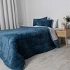 Plumón Liso Mashini 1,5 Plazas Corduroy Coral Sherpa Azul
