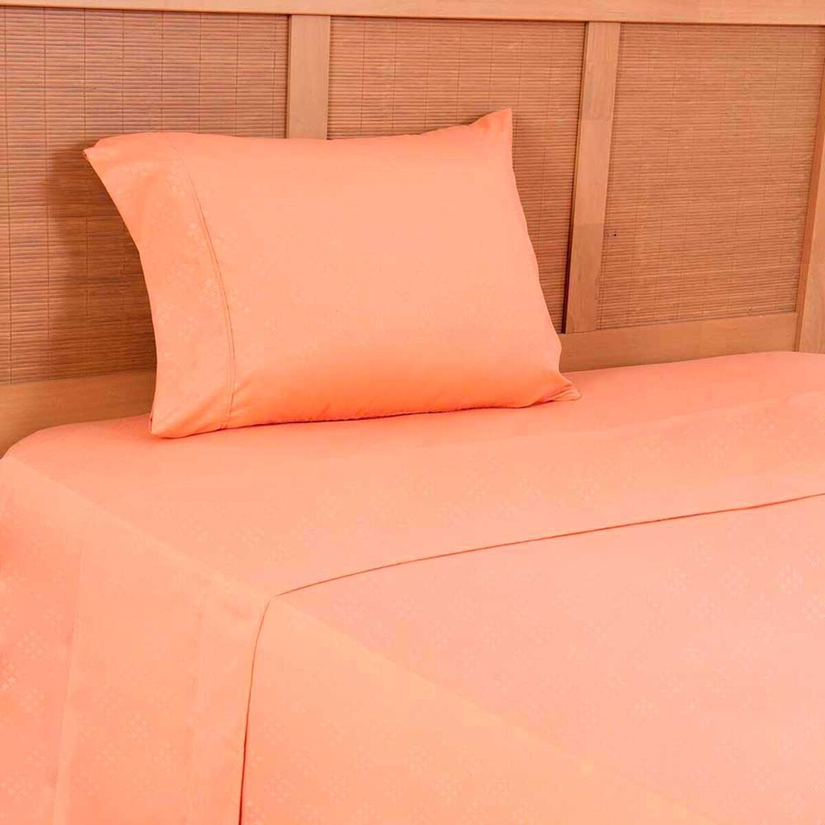 Juego de S&aacute;banas Embossed Plumetti 1,5 Plazas Mimosa Coral