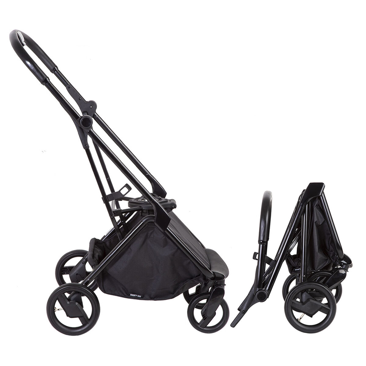 Coche Cuna Travel System Bebe Swift 360 Negro Bebesit