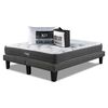 Combo Cama Europea Prelude Radiant 2 Plazas Normal + Respaldo Praga Arena + Cubre Colchón + Pack Almohadas