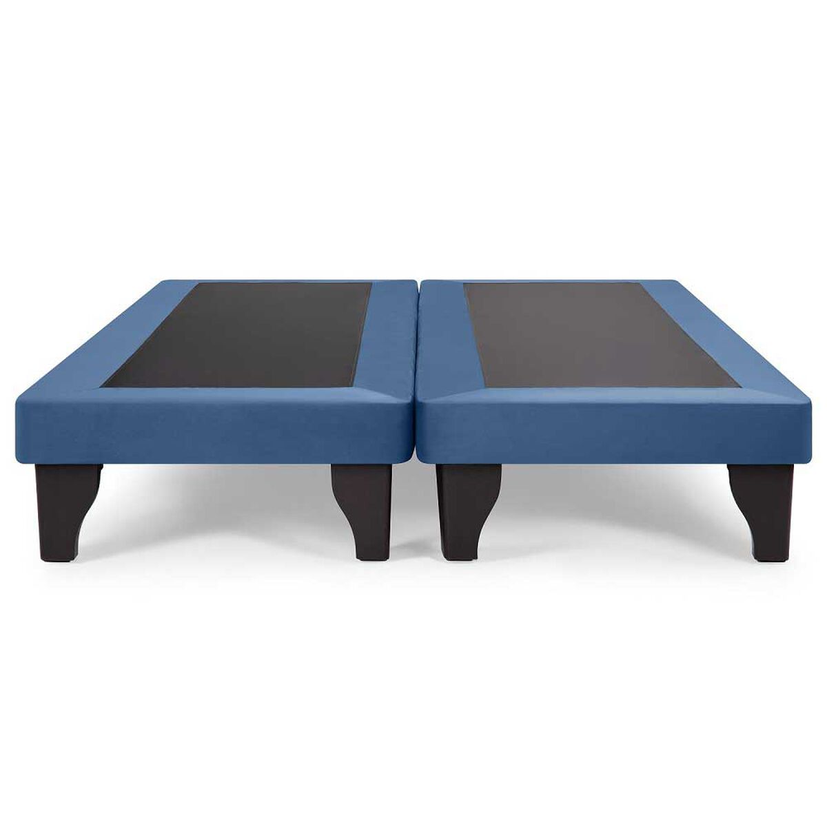 Base Europea Dividida Muebles Cid King Felpa Azul Marino