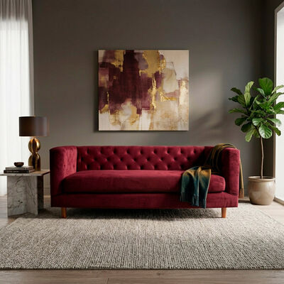 Sof&aacute; Tela Velvet Latam Home Brescia 3 Cuerpos