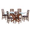 Juego de Comedor Latam Home Alicante 6 Sillas Gris Oscuro