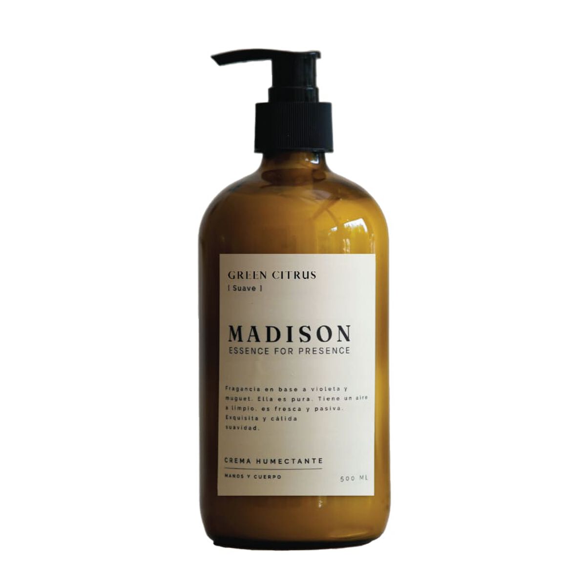 Crema Humectante 500 Ml Green Citrus Transparente Madison