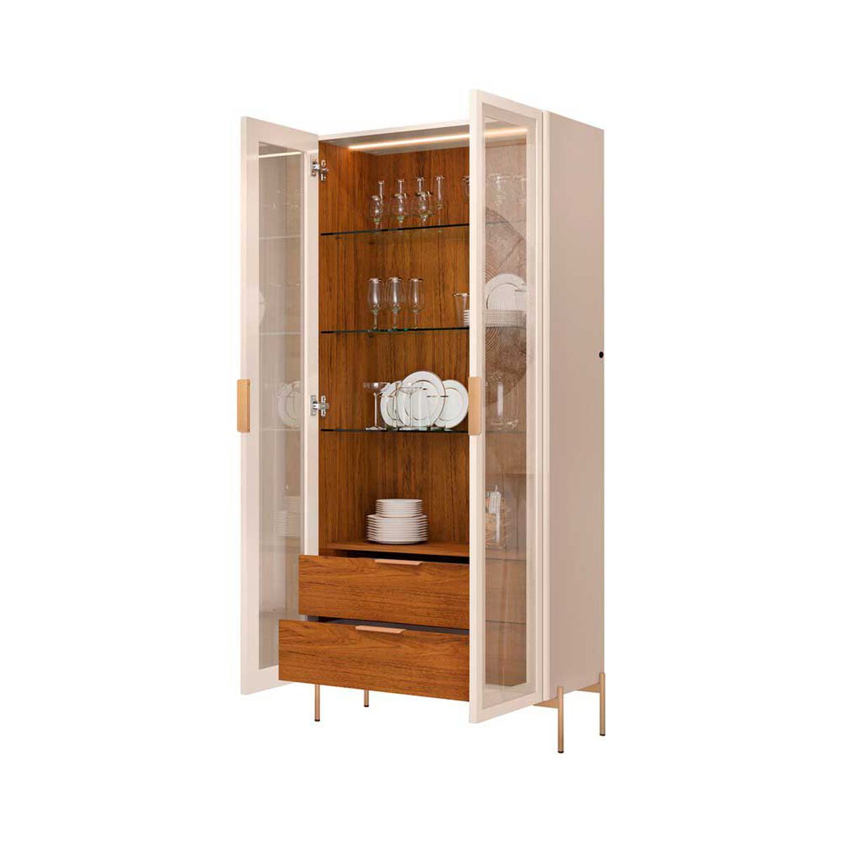 Vitrina Altavision Olivia Blanco Crema