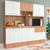 Mueble de Cocina Vekkahome Buck 1 Caj&oacute;n 12 Puertas Caf&eacute;