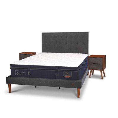 Imagen 2 del producto Cama Europea CIC King Súper Premium + Respaldo + Veladores
