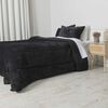 Plumón Corduroy Coral Sherpa Mashini 2 Plazas Liso Negro