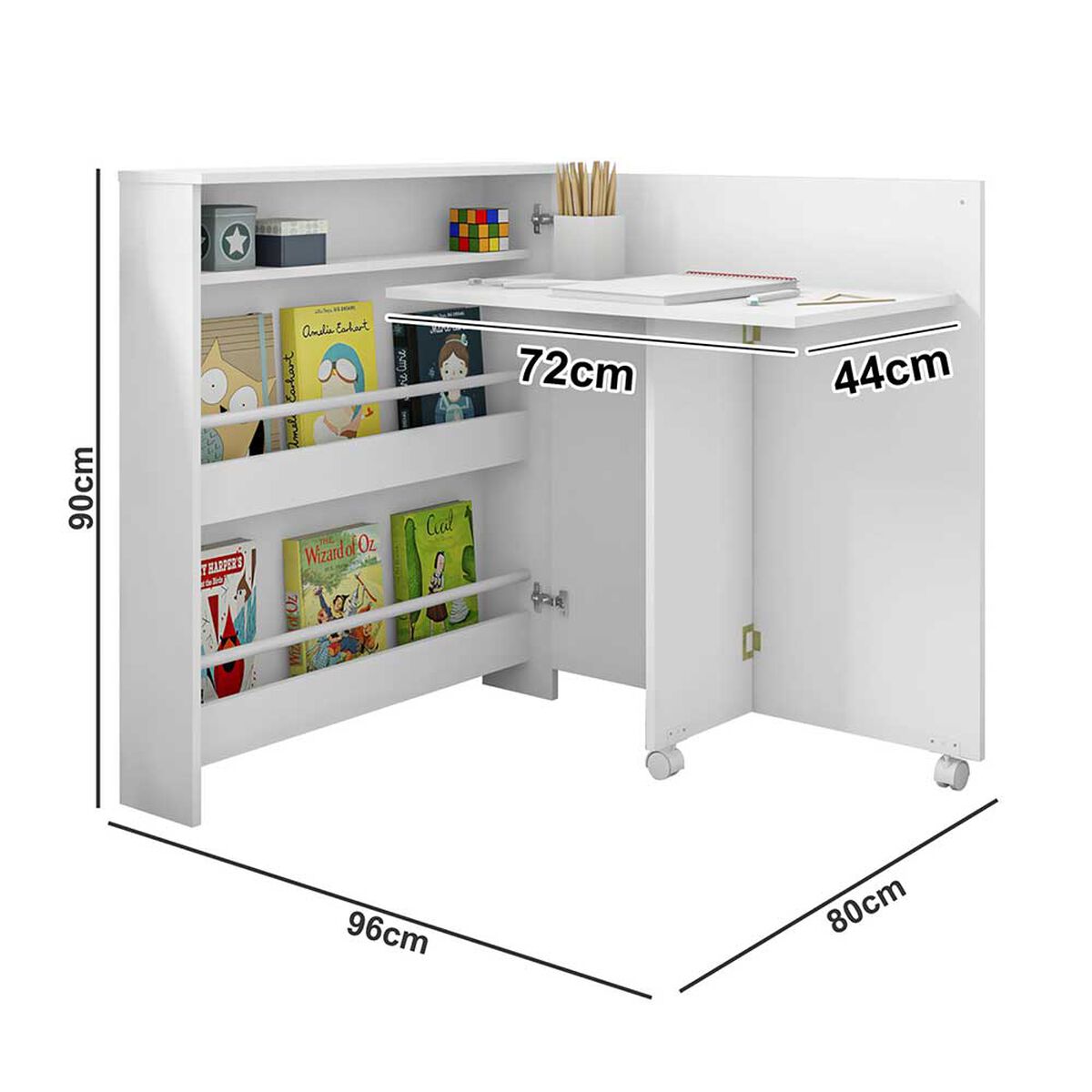 Escritorio Plegable Rodler RD606 Blanco