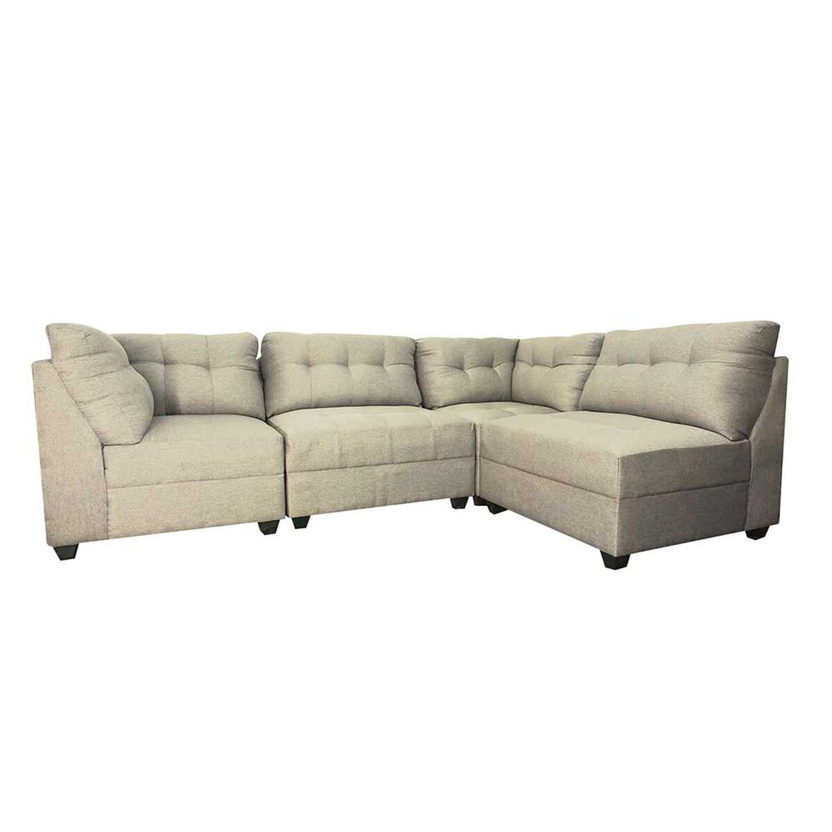 Sofá Seccional Derecho Deco Class Munich 5 Cuerpos Beige