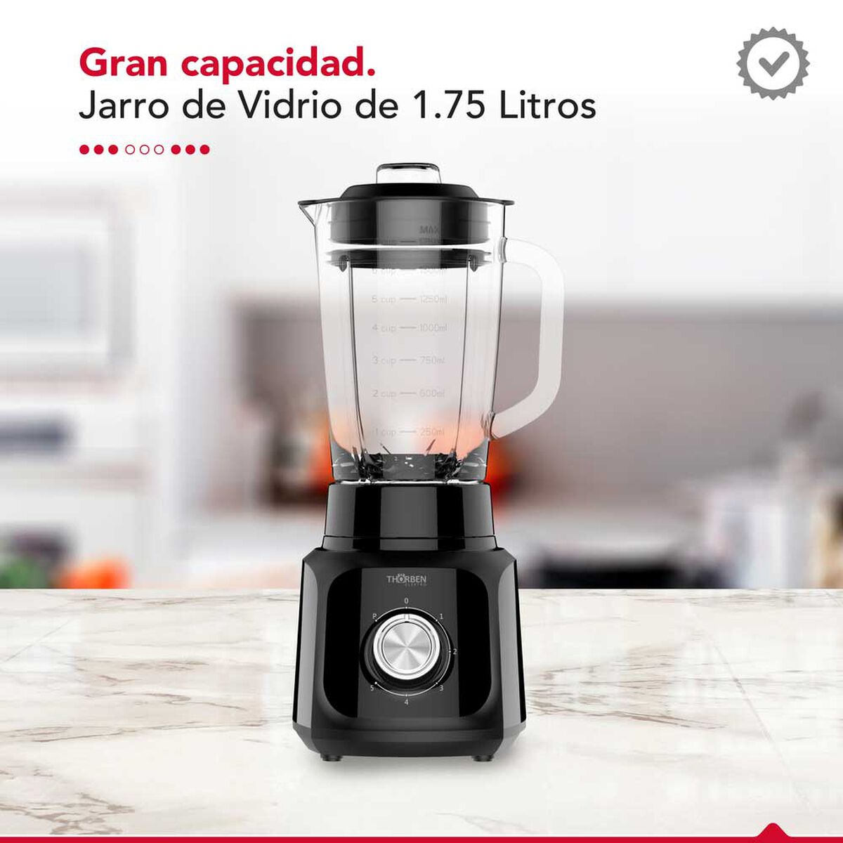 Licuadora Thorben Thor Matt Black Blender 600W