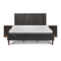 Cama Europea CIC King Ortopedic Advance + Respaldo Espresso + 2 Veladores