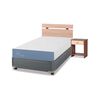 Cama Americana CIC 1 Plaza Excellence + Respaldo + 1 Velador Olmo