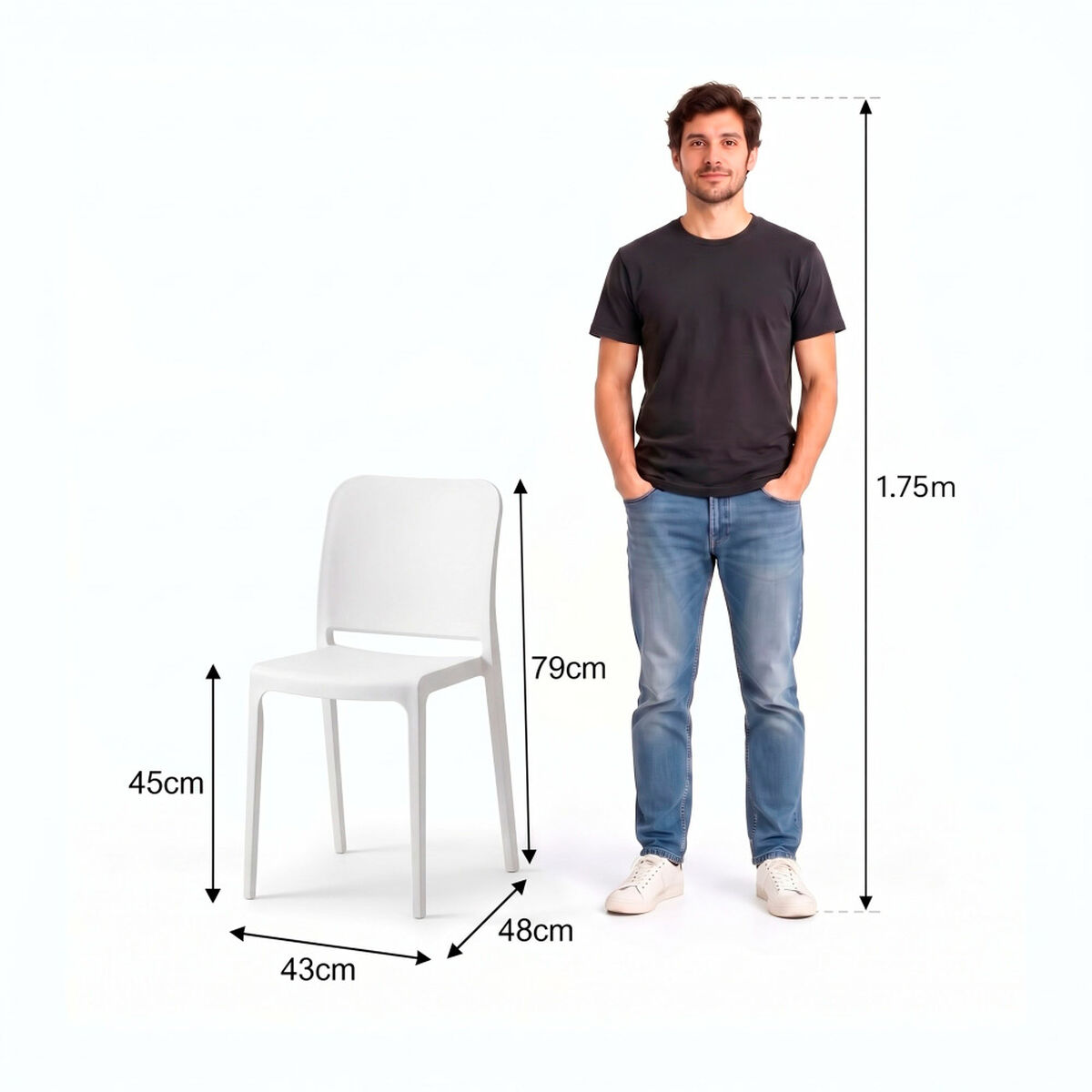 Silla Tuhome Triveca Blanca