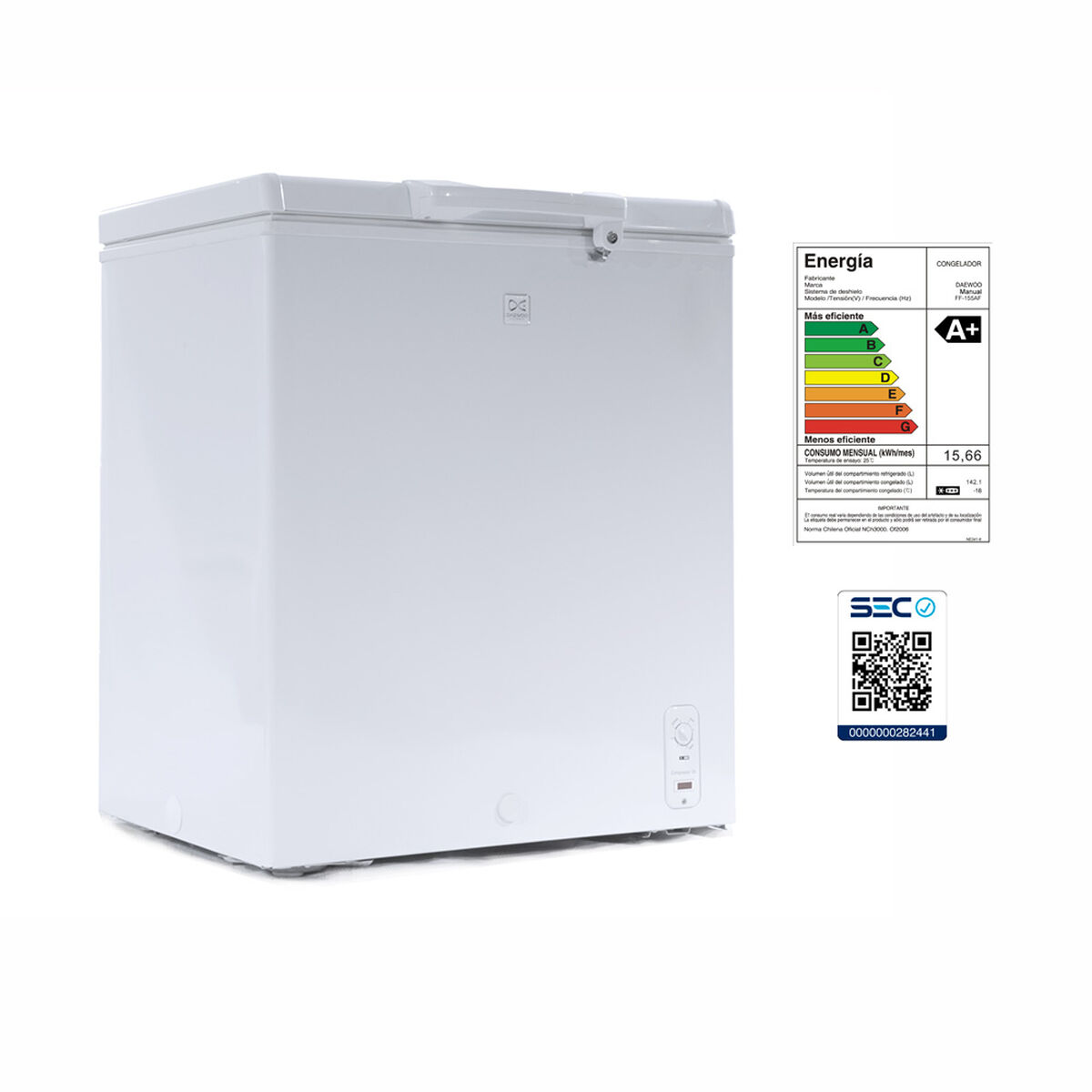 Freezer Daewoo FF-155AF 142 lt.