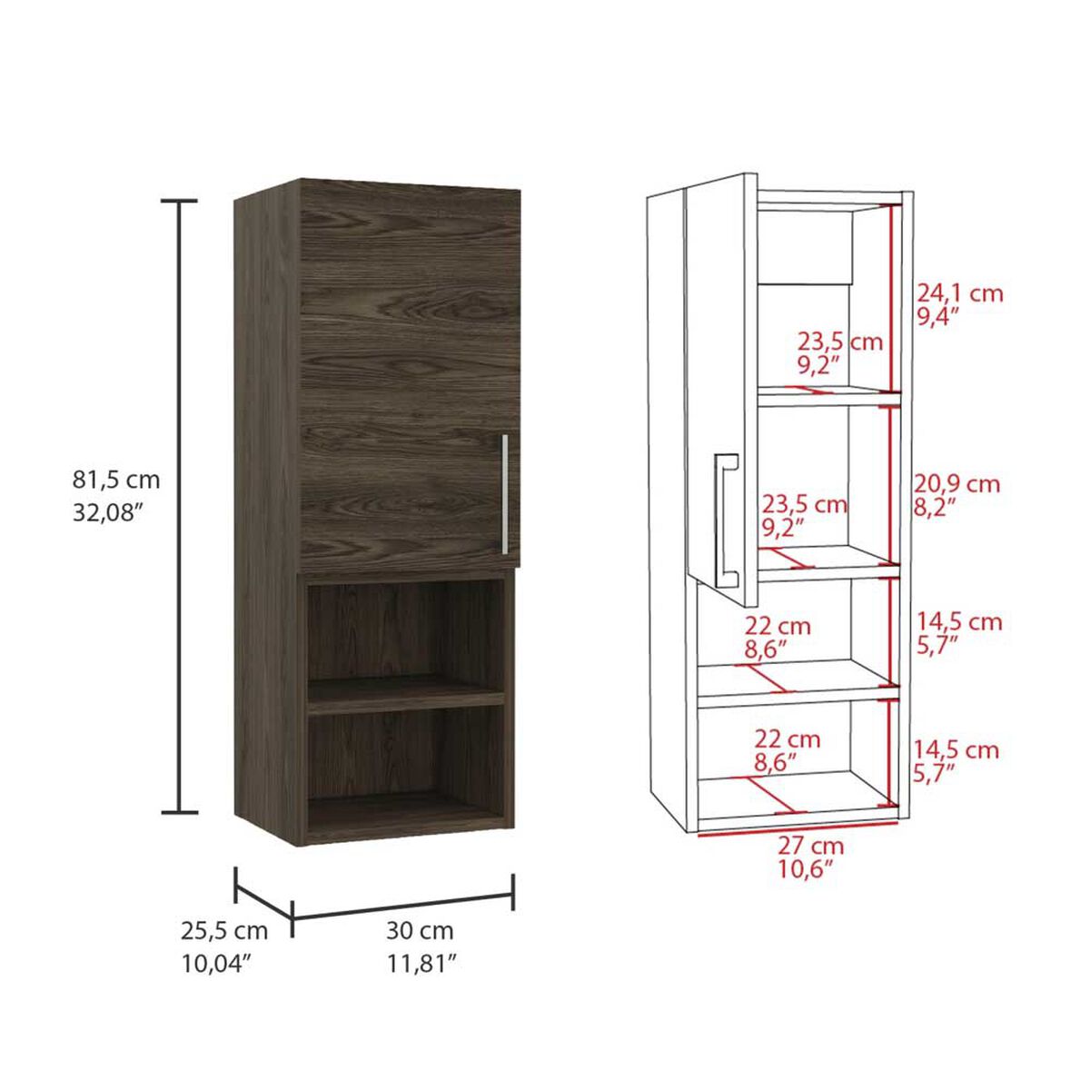 Botiquín TuHome Barcelona 2 Puertas Coñac