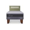 Cama Europea CIC 1,5 Plazas Ortopedic Advance + Respaldo Munich Olivo
