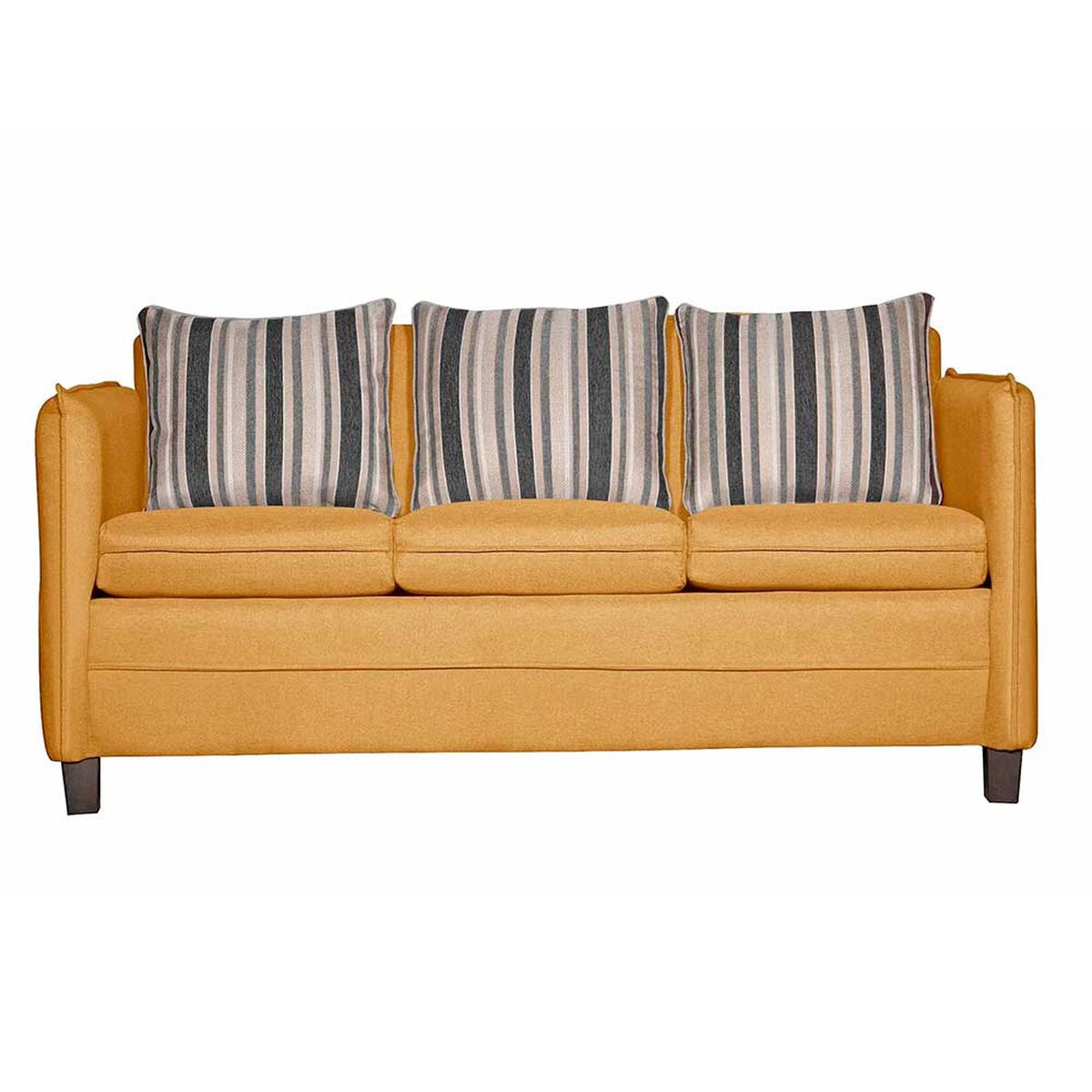 Juego de Living Ruzam Mobel Barcelona Sofá 3 Cuerpos + Dos Sillones 1 Cuerpo Lino Mostaza