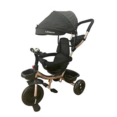 Imagen 1 del producto Triciclo 3 en 1 con Apoya Pies 360°LuBabycas Negro