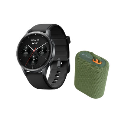 Kit Smartwatch Lhotse Vibe 05 Black + Parlante Verde