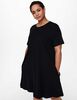 Vestido Corto Liso Manga Corta Bolsillos Mujer Only Carmakoma