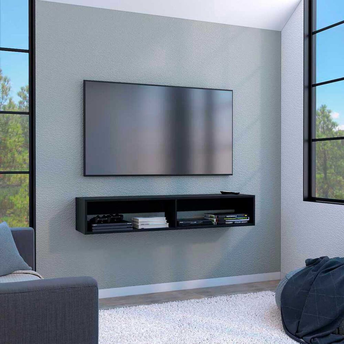Rack TV TuHome R-150 Hasta 70" Negro