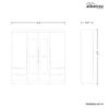 Clóset Vekkahome Vivacce 4 Puertas 4 Cajones Beige