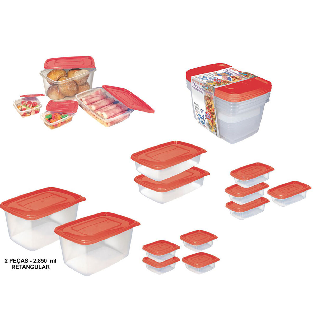 Set de 12 Fuentes Plásticas San Bernardo