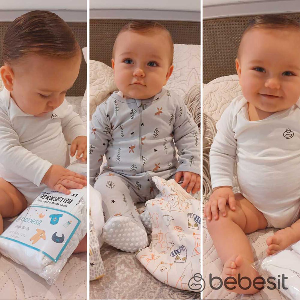 Pijama x4 unisex 12-18M Bebesit