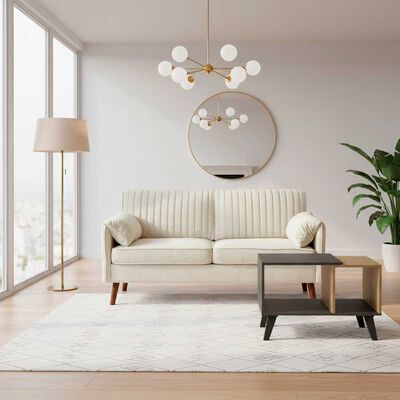 Combo Sof&aacute; Casanova Alana 3 Cuerpos Beige + Mesa de Centro Gratis