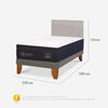Cama Europea CIC 1,5 Plaza Super Premium +  Respaldo Tigris