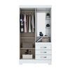 Clóset Home Mobili Titan 2 Puertas 3 Cajones Blanco Rosa