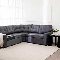 Sofá Seccional Izquierdo Almore Italia 5 Cuerpos Gris