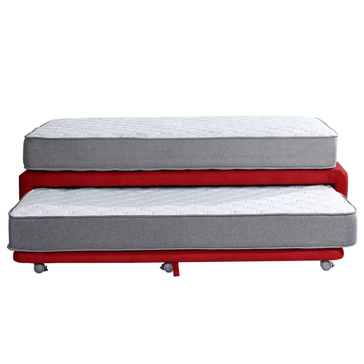 Cama Nido Latam Home 1,5 Plazas Zen Best Cuero Rojo