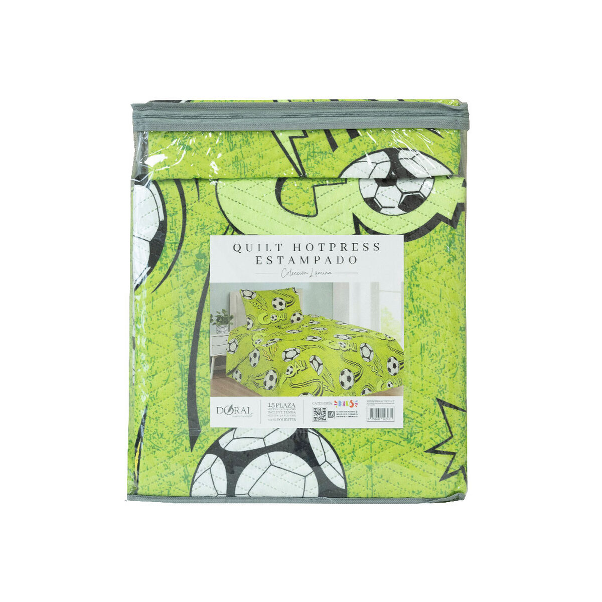 Quilt Doral Hotpress Infantil 1,5 Plazas Futbol