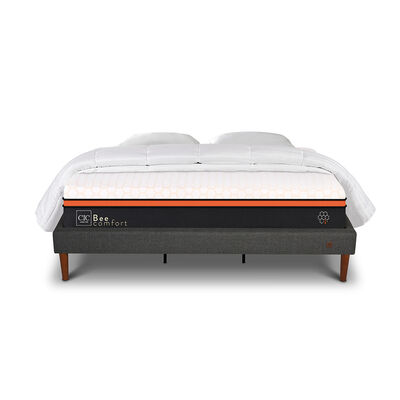 CIC Cama Europea Curve CIC King Bee Comfort + Almohadas + Plumón