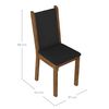 Juego de Comedor Vekkahome Suecia 6 Sillas Negro